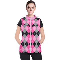 Seamless-argyle-pattern Women s Puffer Vest