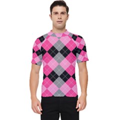 Seamless-argyle-pattern Men s Short Sleeve Rash Guard by Salman4z