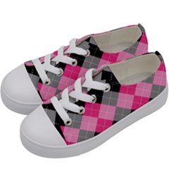 Seamless-argyle-pattern Kids  Low Top Canvas Sneakers by Salman4z