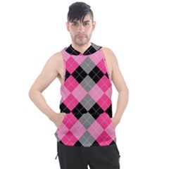 Seamless-argyle-pattern Men s Sleeveless Hoodie by Salman4z