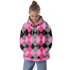 Seamless-argyle-pattern Kids  Oversized Hoodie