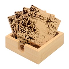 Vintage Cityscape City Retro Old Bamboo Coaster Set by Salman4z