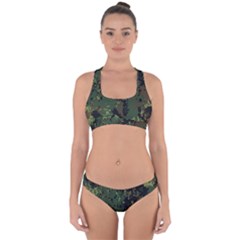 Military Background Grunge Cross Back Hipster Bikini Set by pakminggu