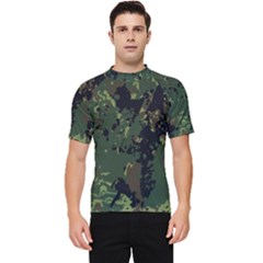 Military Background Grunge Men s Short Sleeve Rash Guard by pakminggu