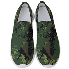 Military Background Grunge Men s Slip On Sneakers by pakminggu