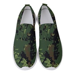 Military Background Grunge Women s Slip On Sneakers by pakminggu