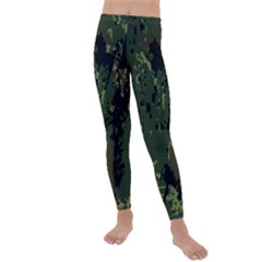 Military Background Grunge Kids  Lightweight Velour Leggings by pakminggu