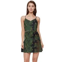 Military Background Grunge Short Frill Dress by pakminggu