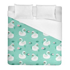 Elegant Swan Seamless Pattern Duvet Cover (full/ Double Size) by pakminggu