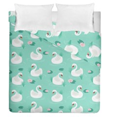 Elegant Swan Seamless Pattern Duvet Cover Double Side (queen Size) by pakminggu