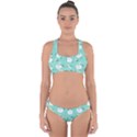 Elegant Swan Seamless Pattern Cross Back Hipster Bikini Set View1