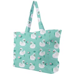 Elegant Swan Seamless Pattern Simple Shoulder Bag by pakminggu