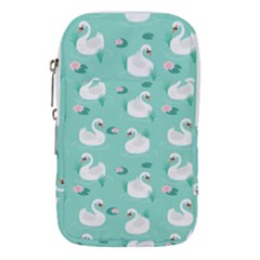 Elegant Swan Seamless Pattern Waist Pouch (large) by pakminggu