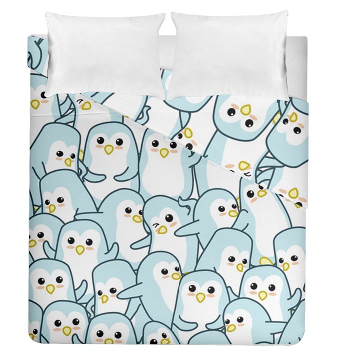 Penguins Pattern Duvet Cover Double Side (Queen Size)