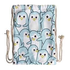 Penguins Pattern Drawstring Bag (large) by pakminggu