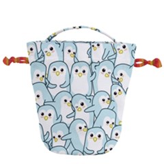 Penguins Pattern Drawstring Bucket Bag by pakminggu