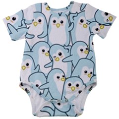 Penguins Pattern Baby Short Sleeve Bodysuit by pakminggu