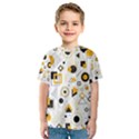 Flat Geometric Shapes Background Kids  Sport Mesh Tee View1