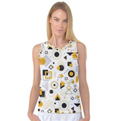 Flat Geometric Shapes Background Women s Basketball Tank Top by pakminggu