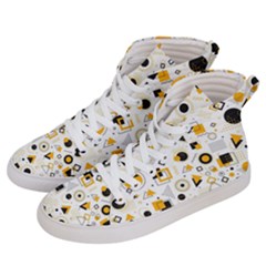 Flat Geometric Shapes Background Men s Hi-top Skate Sneakers by pakminggu