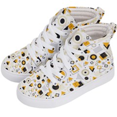 Flat Geometric Shapes Background Kids  Hi-top Skate Sneakers by pakminggu