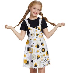 Flat Geometric Shapes Background Kids  Apron Dress