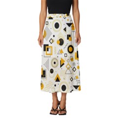 Flat Geometric Shapes Background Classic Midi Chiffon Skirt by pakminggu