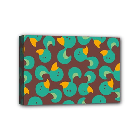 Vector Illustration Seamless Pattern With Cartoon Duck Mini Canvas 6  X 4  (stretched) by pakminggu