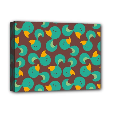 Vector Illustration Seamless Pattern With Cartoon Duck Deluxe Canvas 16  X 12  (stretched) 