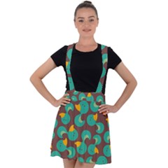 Vector Illustration Seamless Pattern With Cartoon Duck Velvet Suspender Skater Skirt by pakminggu