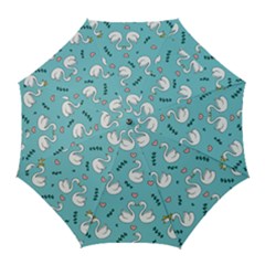 Elegant Swan Pattern Design Golf Umbrellas by pakminggu