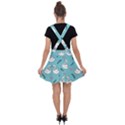 Elegant Swan Pattern Design Velvet Suspender Skater Skirt View2