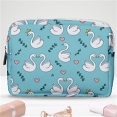 Elegant Swan Pattern Design Make Up Pouch (medium) by pakminggu