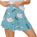 Elegant Swan Pattern Design Women s Skort View3