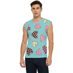 Seamless Pattern With Heart Shaped Cookies With Sugar Icing Men s Raglan Cap Sleeve Tee by pakminggu