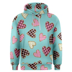 Seamless Pattern With Heart Shaped Cookies With Sugar Icing Men s Overhead Hoodie by pakminggu