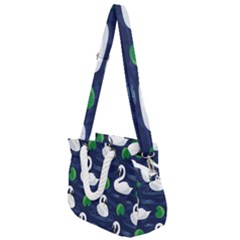 Swan Pattern Elegant Design Rope Handles Shoulder Strap Bag by pakminggu