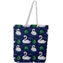 Swan Pattern Elegant Design Full Print Rope Handle Tote (Large) View1