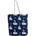 Swan Pattern Elegant Design Full Print Rope Handle Tote (Large) View2