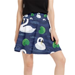 Swan Pattern Elegant Design Waistband Skirt by pakminggu