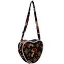 Christmas Pattern With Snowflakes Berries Heart Shoulder Bag View2