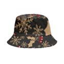 Christmas Pattern With Snowflakes Berries Inside Out Bucket Hat View4