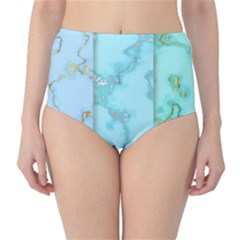 Background Marble Set Classic High-waist Bikini Bottoms by pakminggu