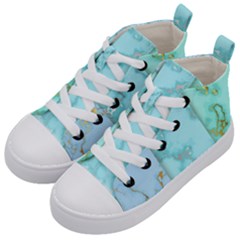 Background Marble Set Kids  Mid-top Canvas Sneakers by pakminggu