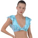 Background Marble Set Plunge Frill Sleeve Bikini Top View1