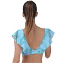 Background Marble Set Plunge Frill Sleeve Bikini Top View2