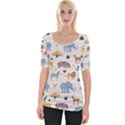 Wild Animals Seamless Pattern Wide Neckline Tee View1