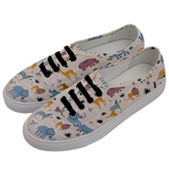 Wild Animals Seamless Pattern Men s Classic Low Top Sneakers by pakminggu