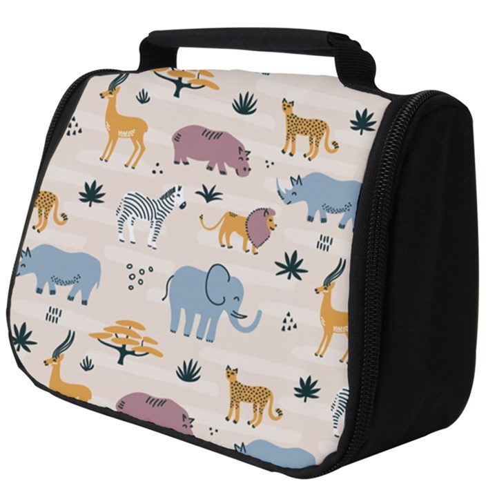 Wild Animals Seamless Pattern Full Print Travel Pouch (Big)