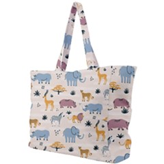 Wild Animals Seamless Pattern Simple Shoulder Bag by pakminggu